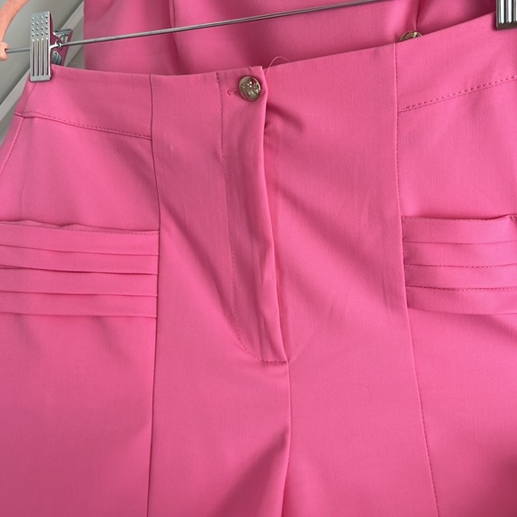 Barbie Pink Suit 3 Piece-high waisted shorts crop top short sleeve suit jacket - Picture 8 of 11